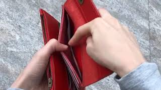 Кошелек Зета Из Красной Кожи Кайзер