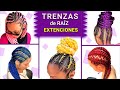 Cómo hacer TRENZAS DE RAÍZ con EXTENSIONES🎀- TRENZAS CON LANA o ESTAMBRE