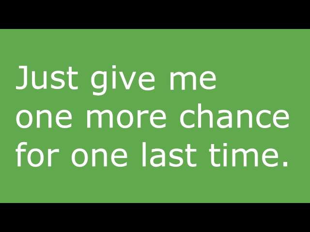 One more chance Song by Piolo Pascual
