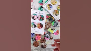 Create Pop colorful and vintage looking Paper Buttons 🌸