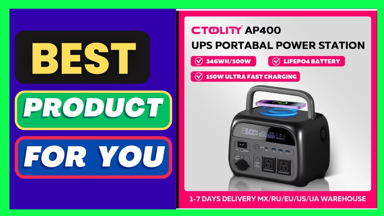 CTOLITY AP400 Solar Generator Portable