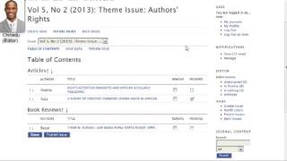 PKP School: OJS for Editors: Lesson 22: Publishing the Issue