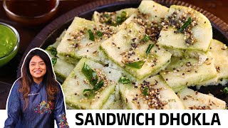 Instant Sandwich Dhokla | Gujarati Snack for Sundays | Sandwich Dhokla Recipe | Chef Aanal Kotak