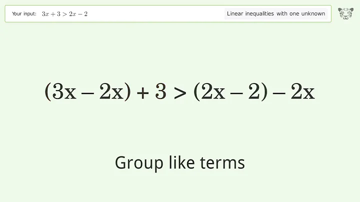 Solving Linear Inequalities: 3x+3 is Greater Than 2x-2
