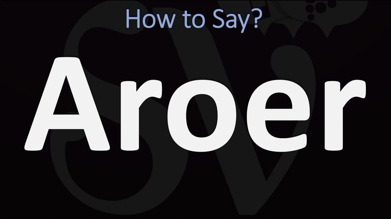 How to Pronounce Aroer? (BIBLE)