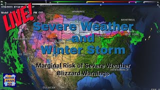 🔴 Live! Tracking Severe Weather & Winter Storm - Strong Winds - Heavy Snow