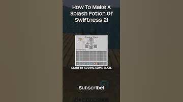 How To Make A Splash Potion Of Swiftness 2 In Minecraft!
