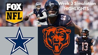 Madden NFL 26 Week 3 Simulation Dallas Cowboys 1-1 vs Chicago Bears 0-2