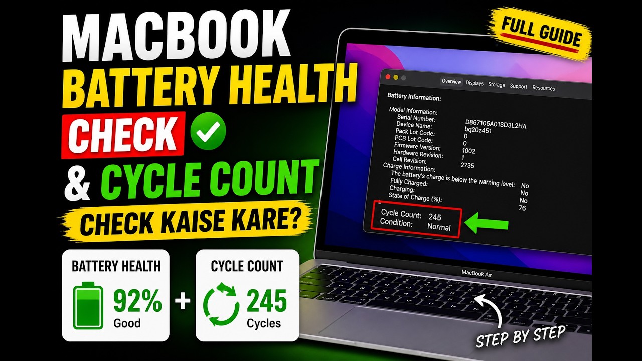 How to Check MacBook Battery Health & Cycle Count (Easy Method) - YouTube