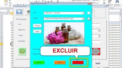 Botão Excluir Produto via Formulário VBA de Cadastro - Controle de Estoque Excel - Aula 32