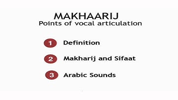 Tajweed lesson 1: Introduction to the makhaarij ( points of articulation)