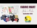 FABRIC SWATCH CLUB REVIEW | Fabric Mart Julie's Picks - September 2019