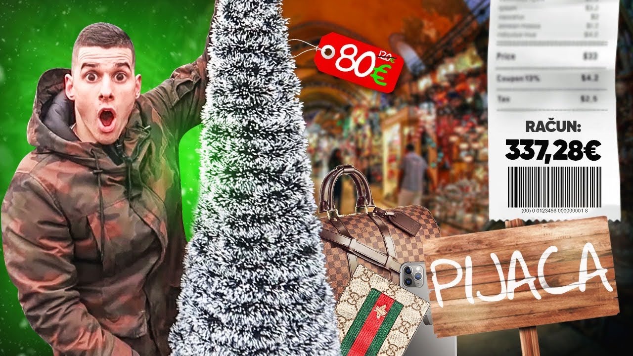 POTRSIO SAM 100€ NA NAJVECOJ PIJACI ! - KUPIO Gucci jelku.