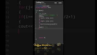 I pattern tutorial video ll C ++ programming ll 💯💯#short #youtubeshorts #language