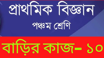 Class 5 Science Assignment 10, Class 5 Science Homework 10, ৫ম শ্রেণি বিজ্ঞান বাড়ির কাজ ১০