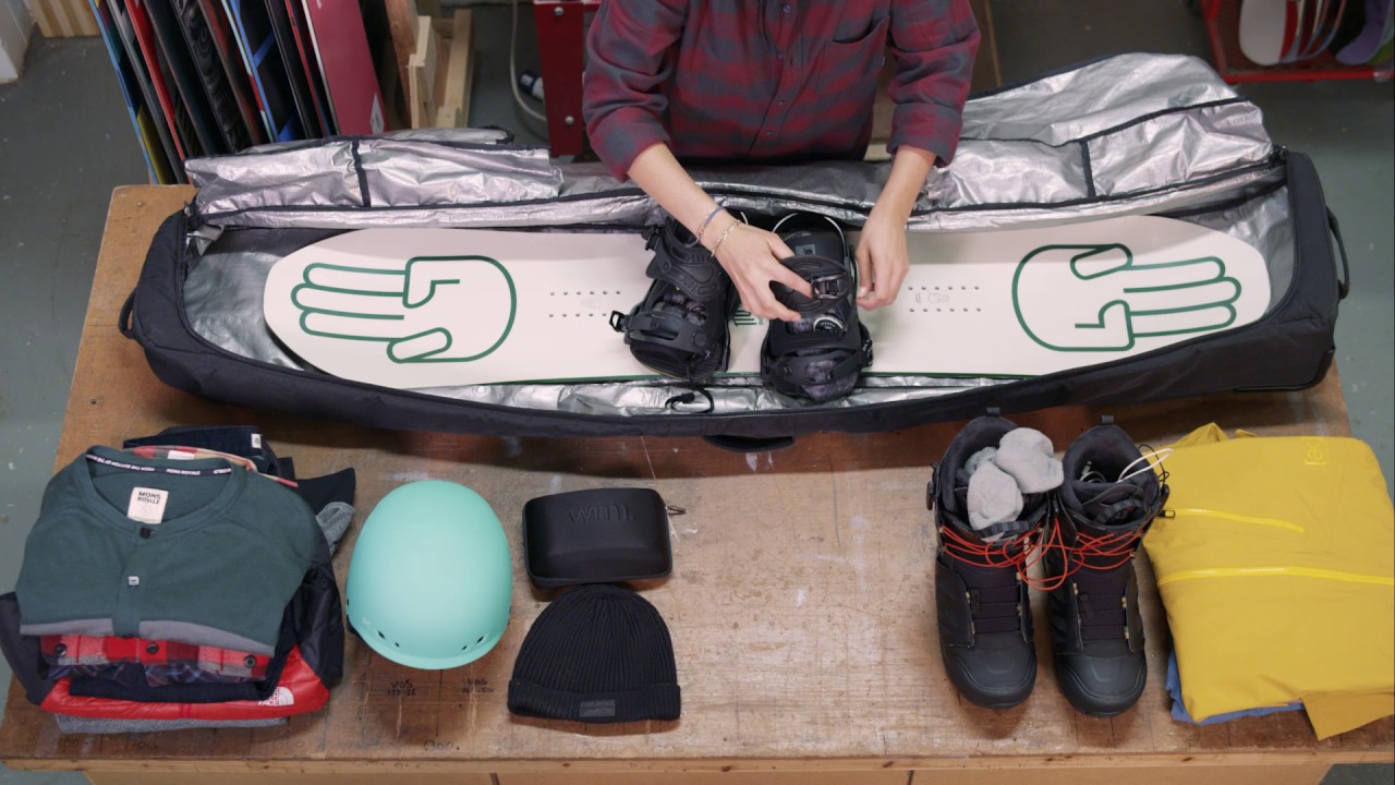 Trolley Munching overtuigen How To Pack A Snowboard Bag - YouTube