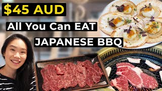 $45 AUD All You Can Eat Wagyu Beef Japanese BBQ Yakiniku & Must Try Tofu Pudding! | Sydney Vlog