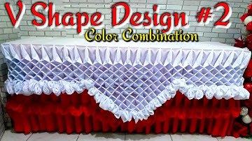 V Shape Design #2 Table skirting Tutorial|Diamond Design|Simple Table Design