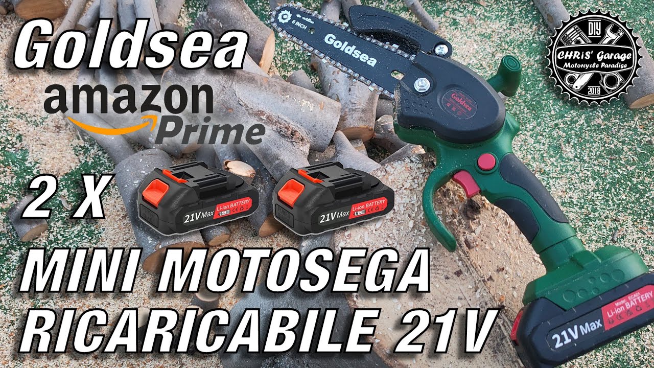 Motosega A Batteria Mini 6 Pollici - 850W, Con 2 Batterie, Per Potatura E Giardinaggio, Leggera E Sicura