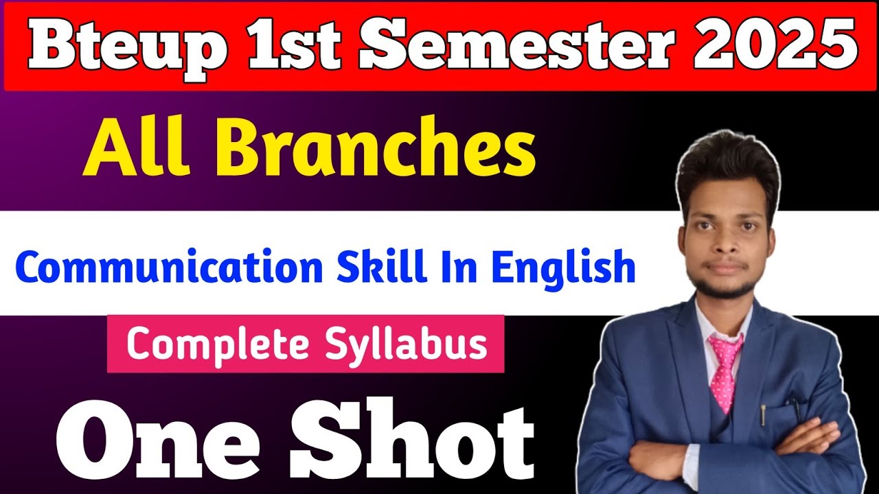 Communication in Skill In English Complete Syllabus One Shot || Bteup 1st Sem Communication ||