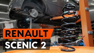How to change rear springs / rear coil springs on RENAULT SCENIC 2 (JM) [TUTORIAL AUTODOC]