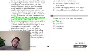 SAT #9 Reading Explanation Question 36