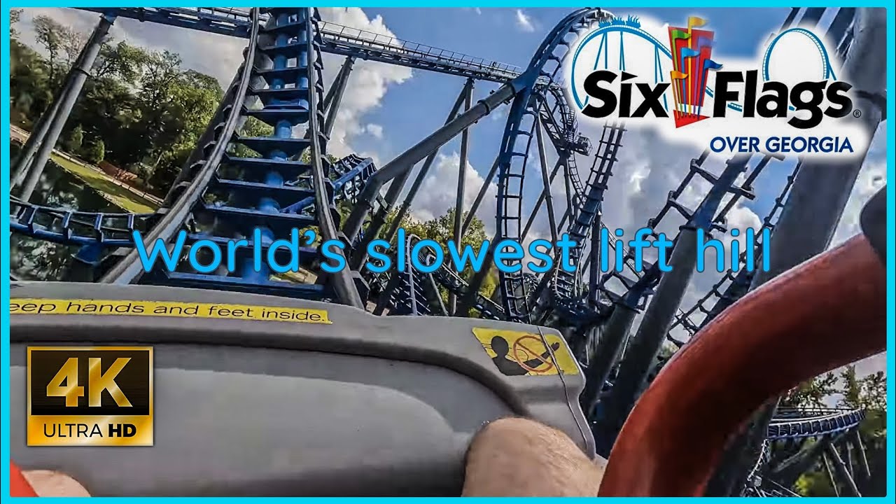 Blue Hawk - 4K POV | Six Flags Over Georgia