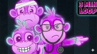 Five Little Monkeys Jumping On The Bed [10 MIN LOOP] | Baby Monkeys Nursery Rhymes!