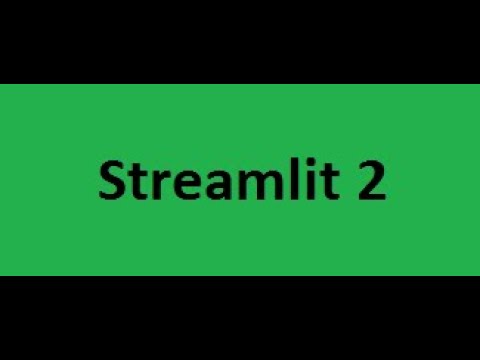 Streamlit 2 - YouTube