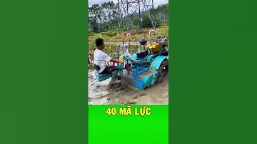 Máy xới 40 mã lực xé nát cánh đồng