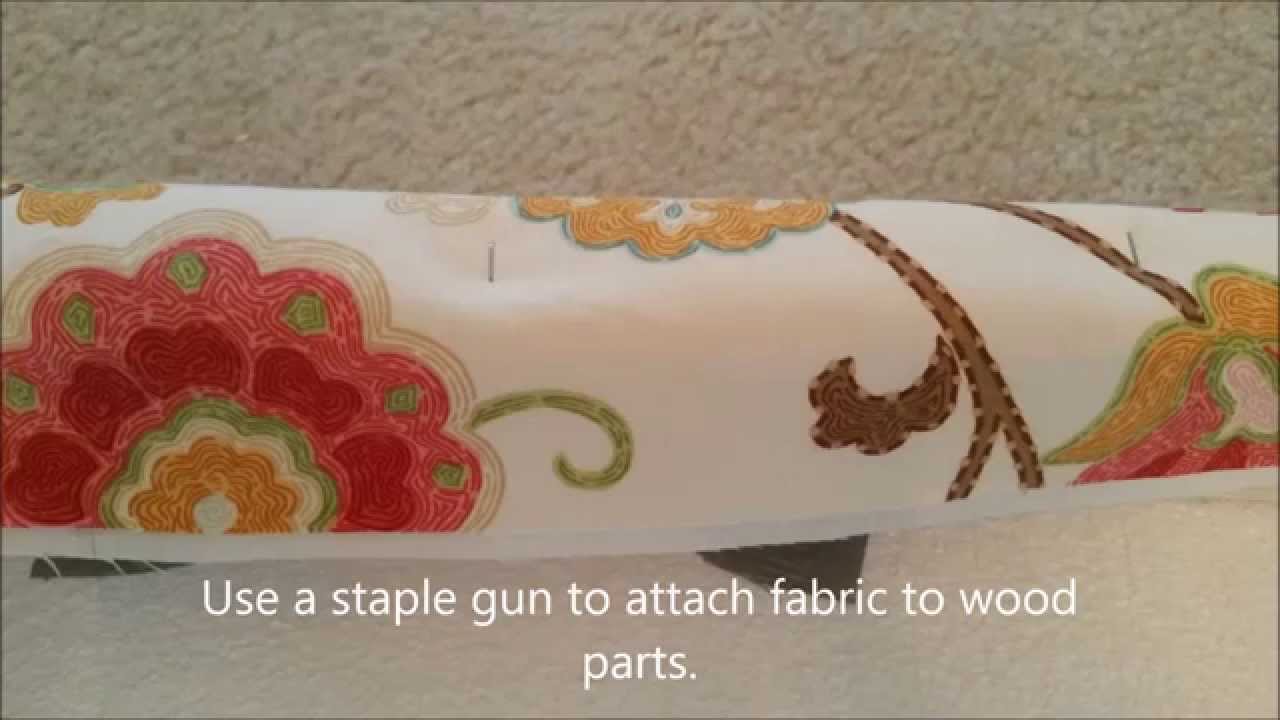 Diy Fabric Covered Window Cornice With Wood And Styrofoam Youtube