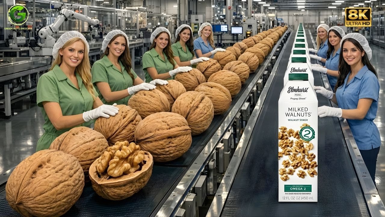 Inside California's giant walnut milk plant: How are thousands of cartons of walnut milk processed?