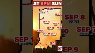 Last 8 p.m. sunset until 2026 falling over Indy this week
