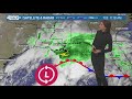 Light rain around and stronger winds by late Tuesday
