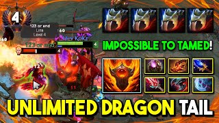 UNLIMITED STUN Mid Dragon Knight Max Slotted Item Build 100% Impossible to Tame Black Dragon DotA 2
