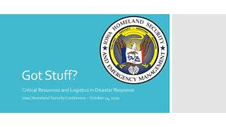 Got Stuff? Critical Resources & Logistics in Disaster Response