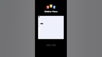 Sidebar Menu using HTML CSS and JavaScript #shortsvideo #webdesign
