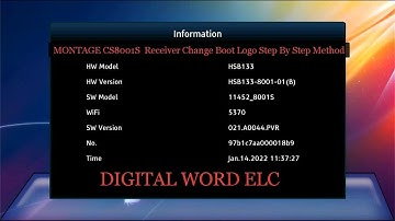 MONTAGE CS8001S  Receiver Change Boot Logo Step By Step Method