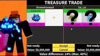 I'm Trading Kitsune To See What People Offer! #bloxfruits #roblox #kitsune #trend