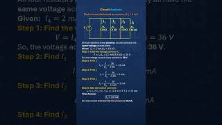 Parallel Circuit Current Trick in Seconds #Shorts #Electronics #CircuitAnalysis