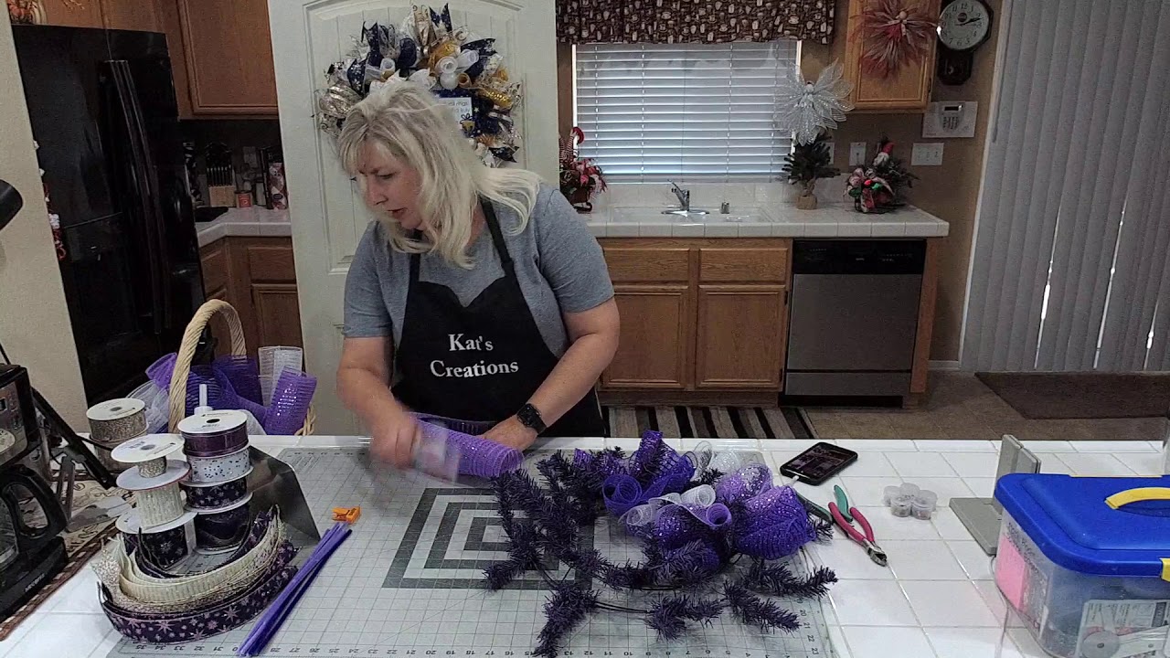 How to Make a DIY Victorian Purple Christmas Wreath Making Tutorial