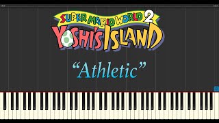 Vignette de la vidéo "Super Mario World 2: Yoshi's Island - Athletic (Piano Tutorial Synthesia)"