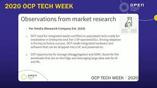 ocp 2020 tech week: ocp software solutions