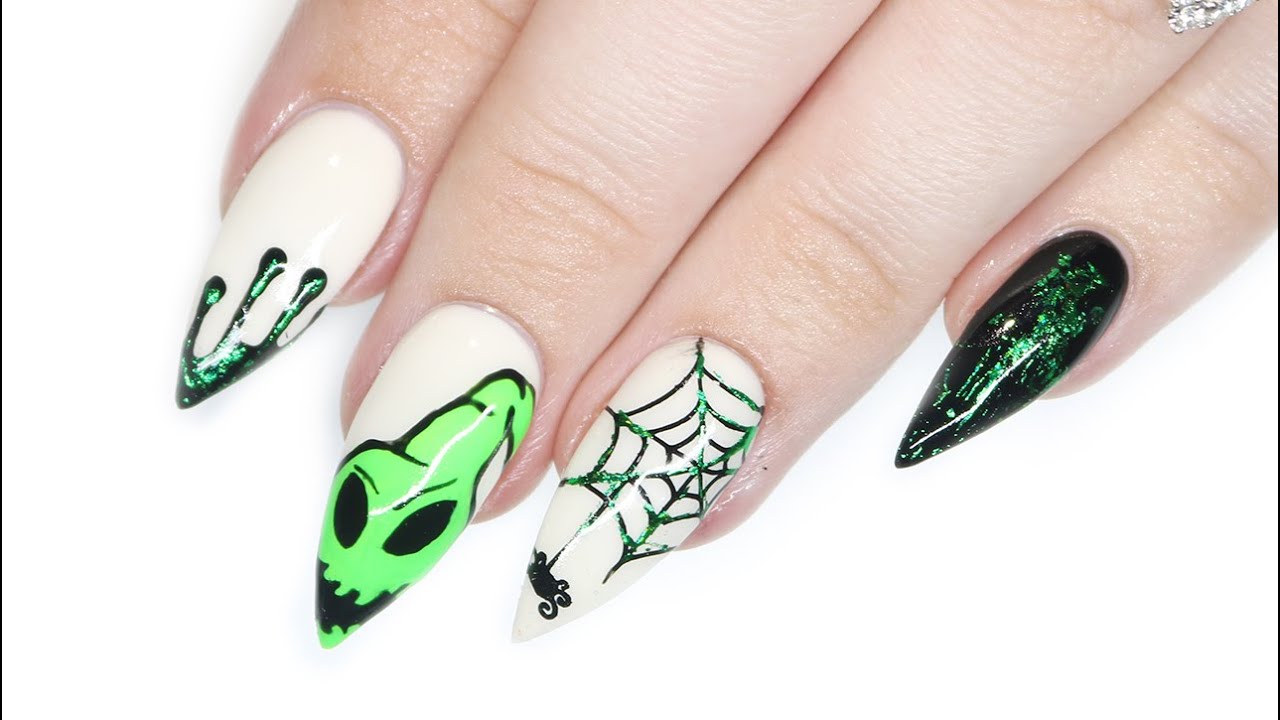 1. Oogie Boogie Inspired Nail Art - wide 3