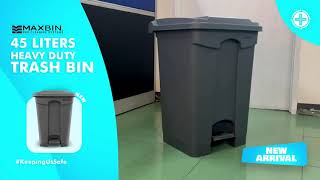MAXBIN 45L HEAVY DUTY COLORED TRASH BIN