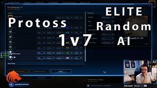 StarCraft 2: Protoss 1 vs 7 Random ELITE AI !!!