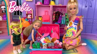 Barbie Morning Routine Packing Family for Summer Camp!