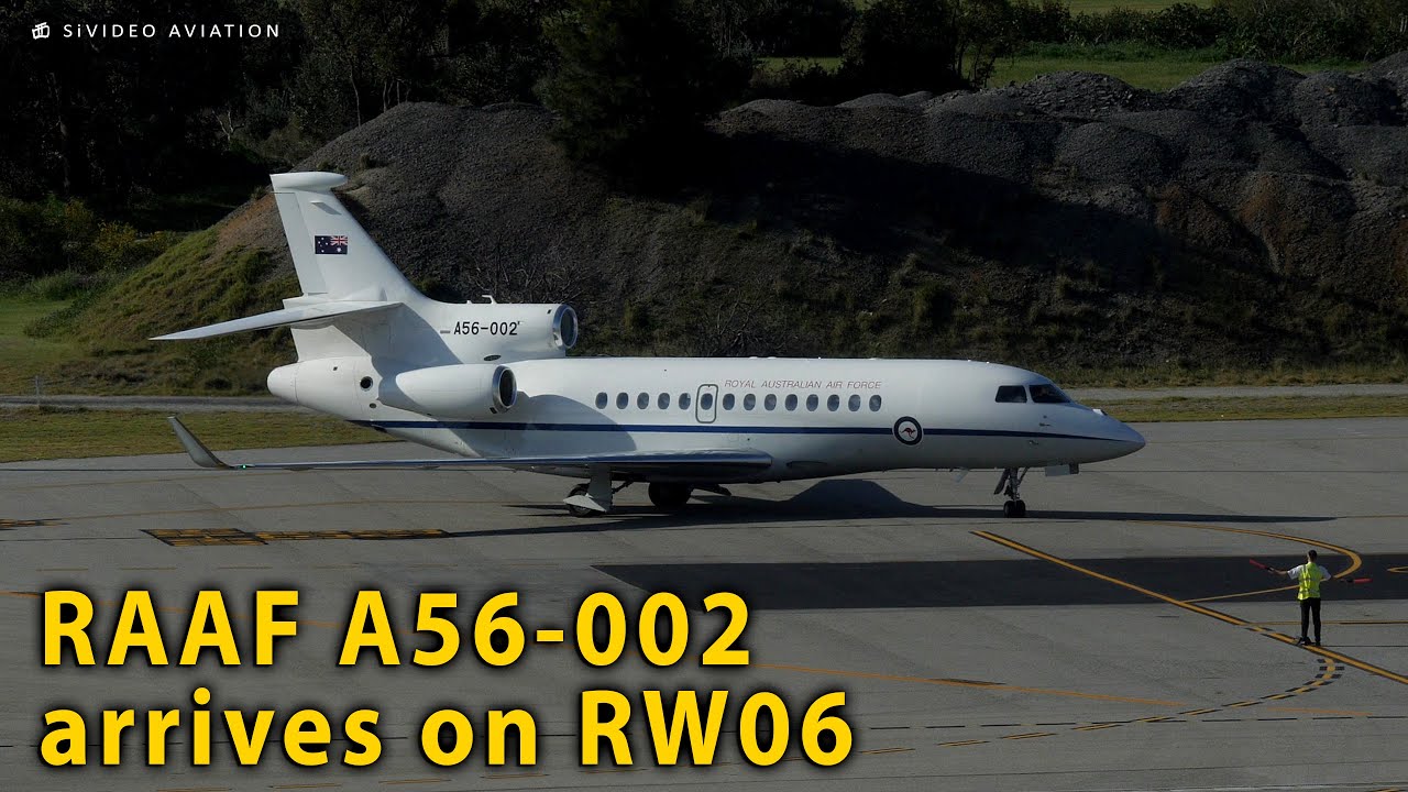 Royal Australian Air Force (A56-002) Dassault Falcon 7X arriving