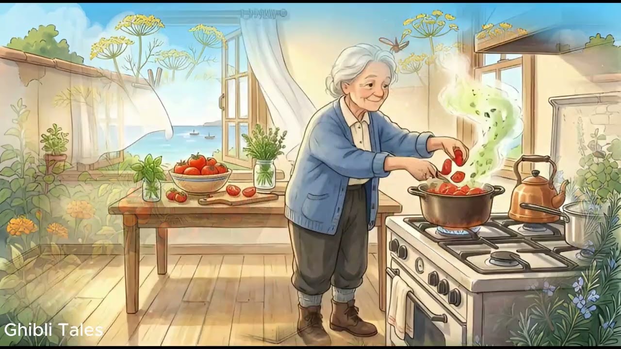 The Eternal Pot — One Island, One Flame, One Year🌊🔥 | Ghibli ASMR | Rain,