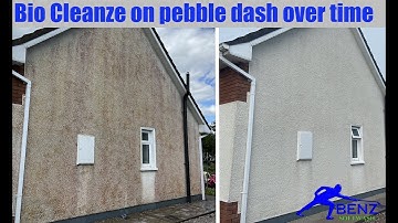 How to soft wash pebble dash (dry dash) wall render with Bio Cleanze